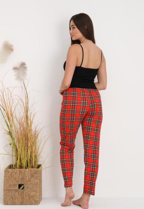 Pantaloni de Pijama Dama ,Culoare Rosu ,Engros